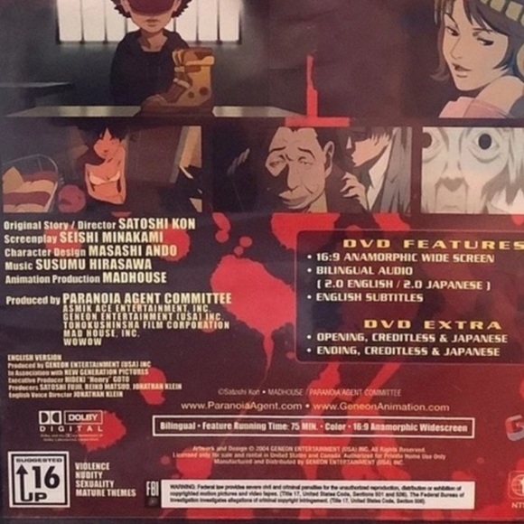 Paranoia Agent Volume 2 True Believers DVD - Picture 4 of 4